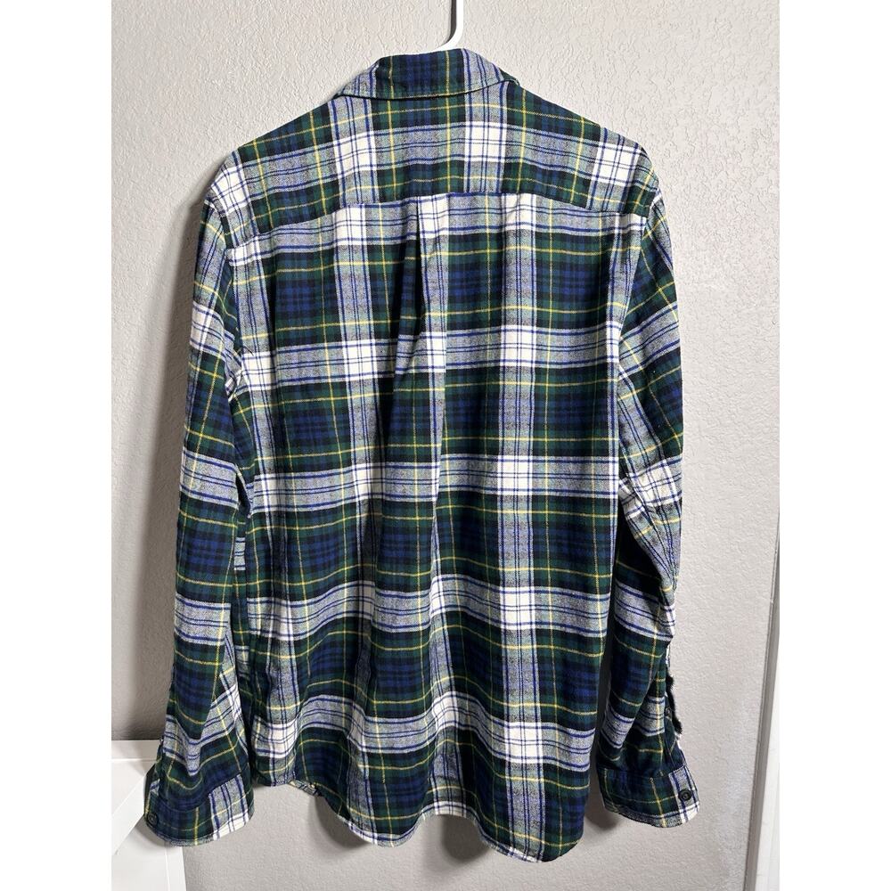 90s Grunge Green Plaid GAP Flannel‎ Shirt | Oversized Skater Indie - Picture 6 of 6